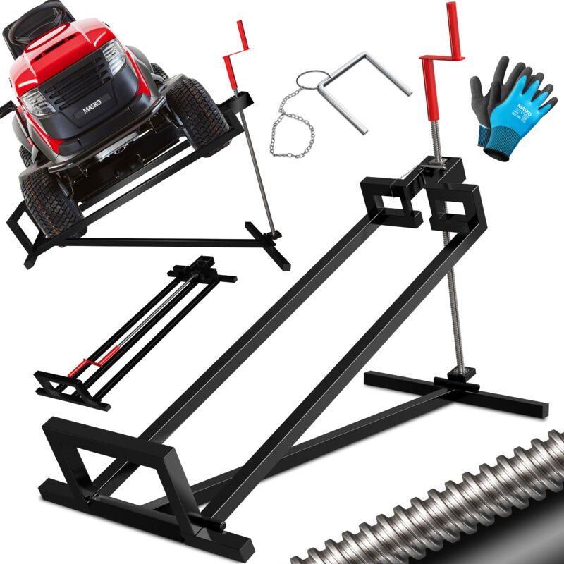 Masko - Rasentraktor Heber 400kg Aufsitzmäher Hebevorrichtung Rasentraktorheber Reinig.Hilfe Hebebühne inkl. Arbeitshand...