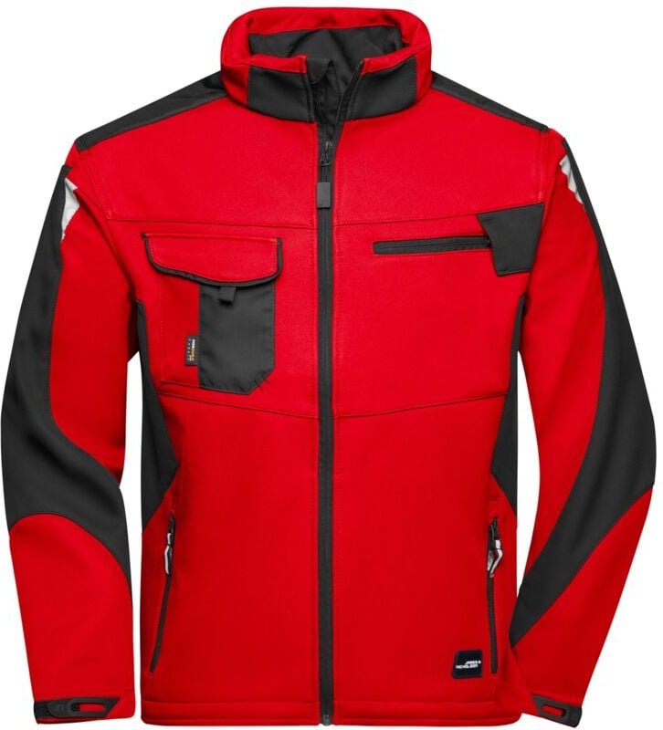James&nicholson - Professionelle Softshelljacke JN844 Gr. 3XL red/black