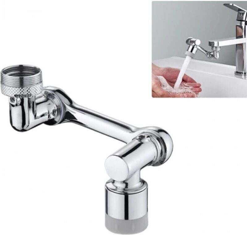 1080° drehbarer Universal-Wasserhahn-Extender, Weitwinkel-Roboterarm, universeller spritzwassergeschützter Filter-Wasser...