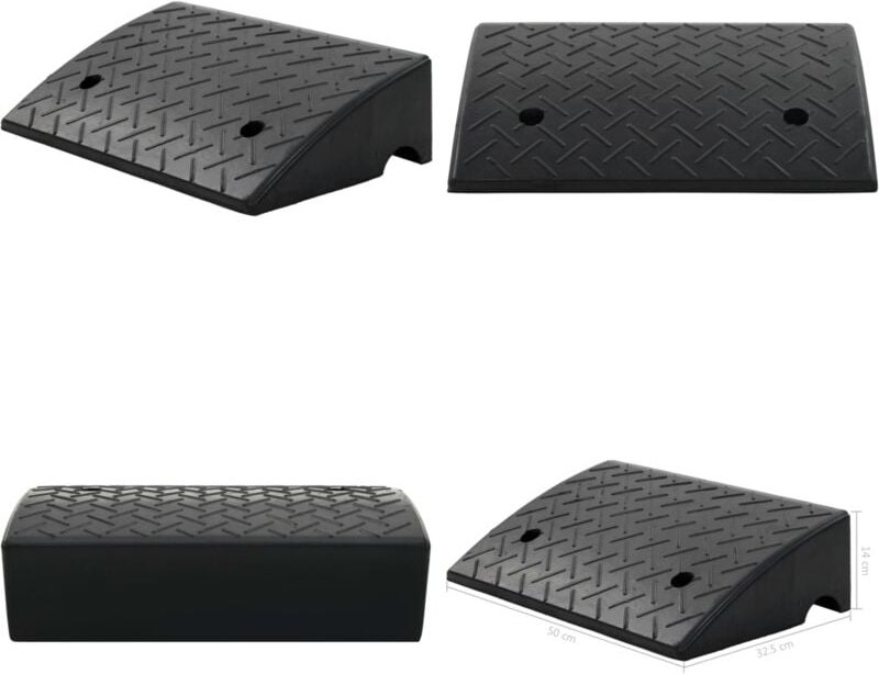 Vidaxl - Bordsteinrampe Gummi 50 x 32,5 x 14 cm - Bordsteinrampe - Bordsteinrampen - Home & Living