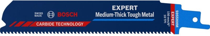 Accessories 2608900373 expert 'Medium-Thick Tough Metal' s 955 hhm Säbelsägeblatt, 1 Stück Säg - Bosch