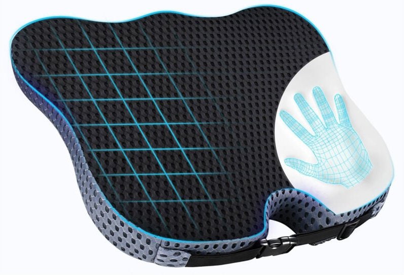 Thumbnail - Universal-Autositzkissen, Fahrer-Autokissen, Memory Foam-Autositzkissen, ergonomischer Sitzerhöhung für Erwachsene für A...