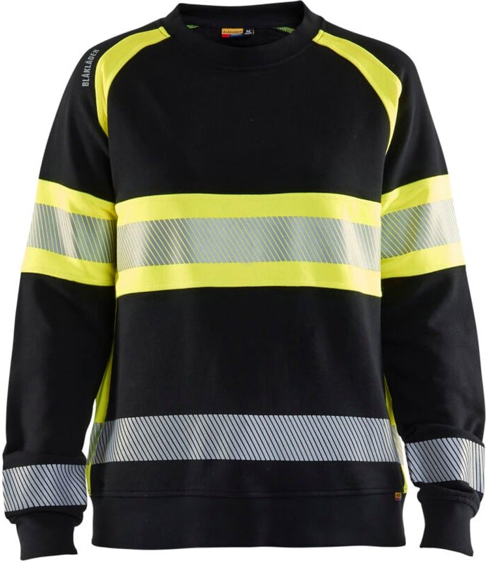 Hochsichtbarer Arbeitssweat für Damen 3409 - Schwarz/Gelb XS
