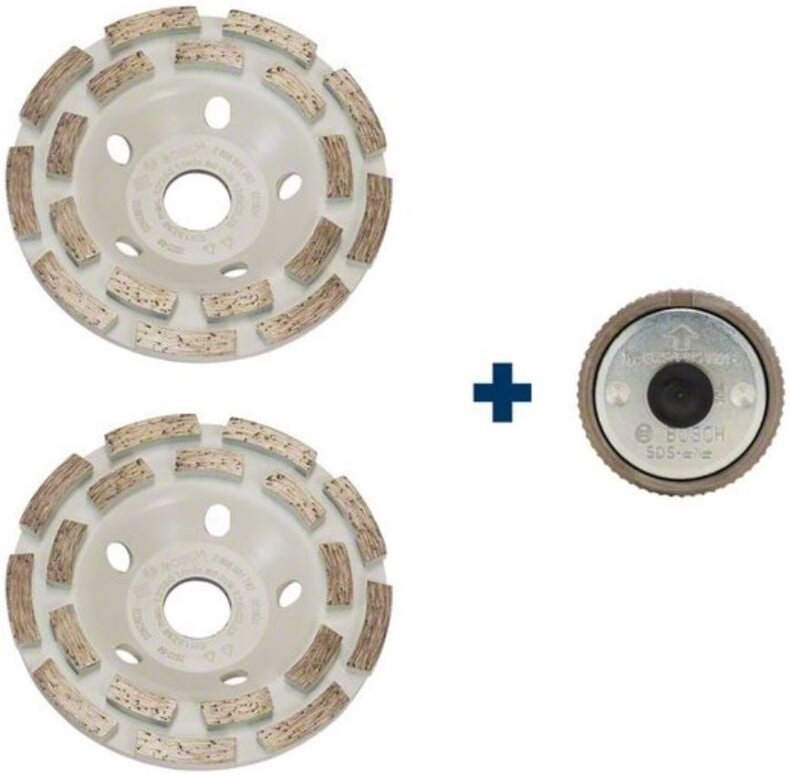 Bosch - Professional 2x Diamantschleifscheiben inkl. Schnellspannmutter sds Clic