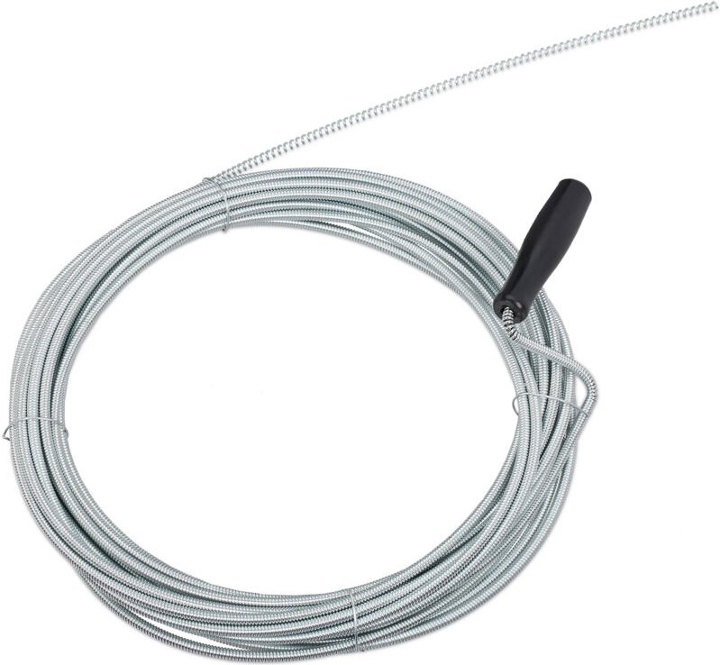10 x Rohrreinigungsspirale 10m, mechanische Rohrreinigung, Abflussspirale wc, Dusche, Waschbecken, ø 5mm, silber