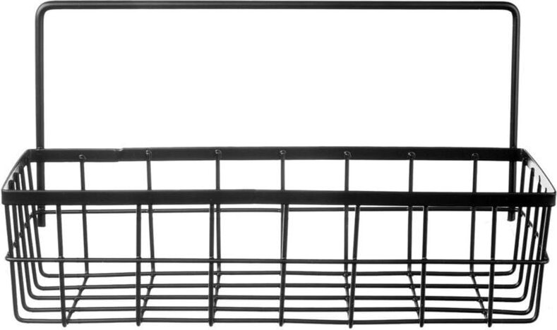 Black metal shelf for kitchen bathroom and living room