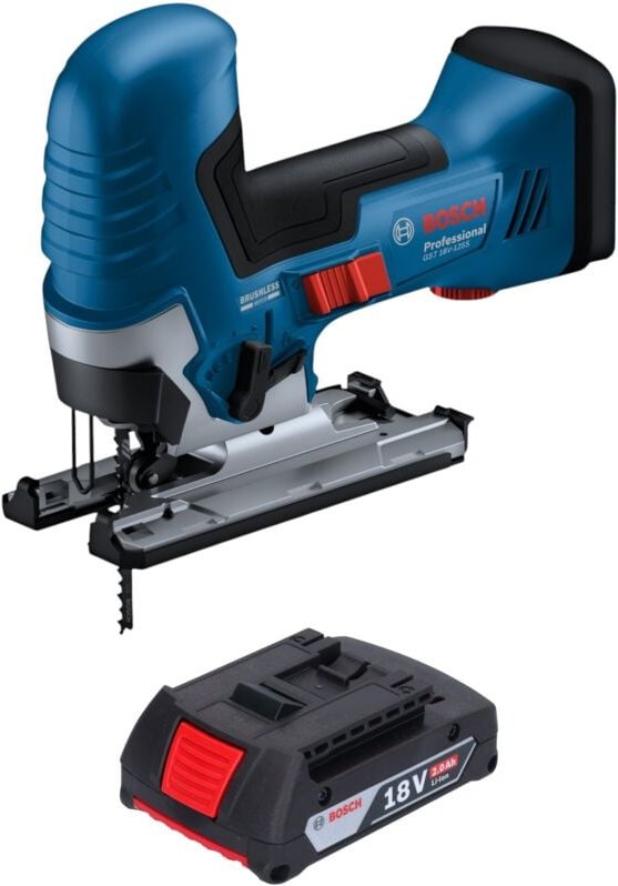 Bosch GST 18V-125 S Professional Akku Stichsäge 18 V 125 mm Brushless + 1x Akku 2,0 Ah - ohne Ladegerät