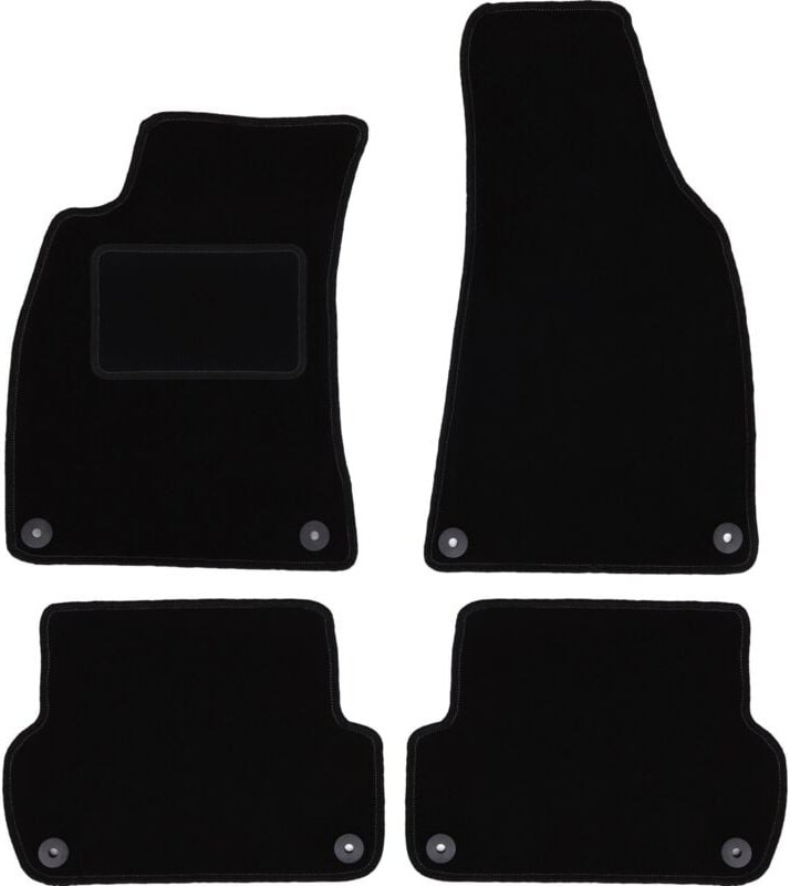 Schwarze Veloursmatten für: Seat Exeo Limousine, Kombi (2008-2015)