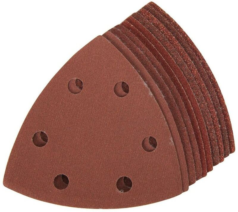 Delta-Klettschleifblätter, 90 mm, 10-tlg. Satz 4 x 60er- u. je 2 x 80er-, 120er- u. 240er-Körnung