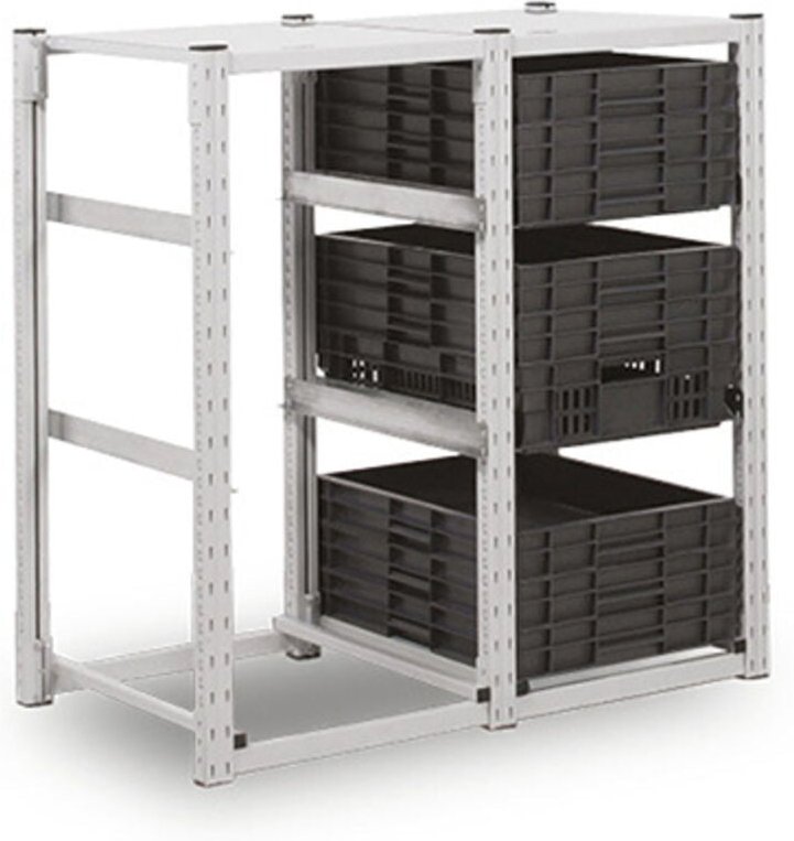 Regale für Kästen Europa - nächstes Element - Kästen 600x400mm - Nur mit einem Startmodul verwendbar - RAYBACS/1060/S