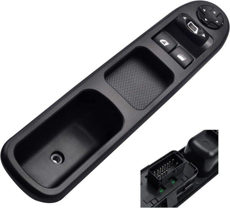 6554.QC Fensterheber-Hauptschalter, Fensterheber-Steuerschalter vorne links, Antriebsseite, passend für Peugeot 207 (655...