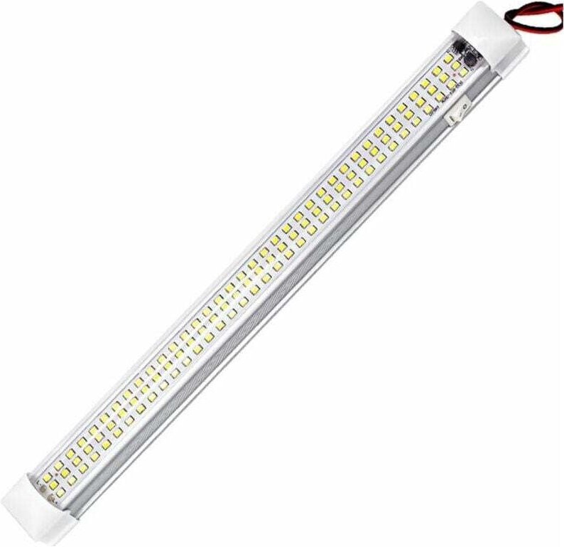 Thumbnail - 1 Stück Innen-LED-Lichtleiste 12 v, 108 LED-Lichtleisten, 12-Volt-LED-Streifen mit Schalter für Auto, lkw, Ladefläche, V...
