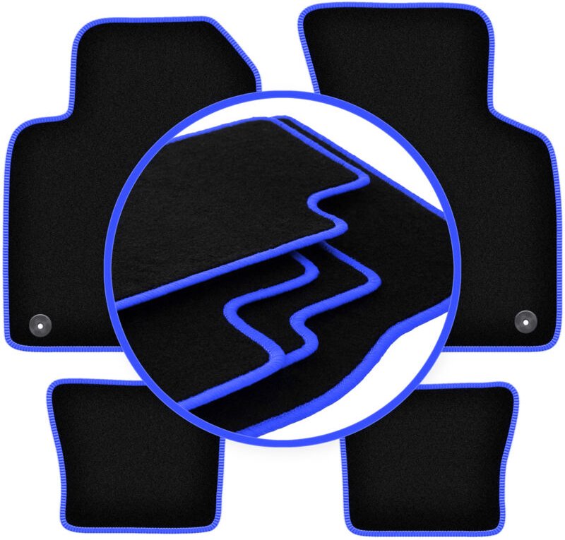 CARLUX-BLUE Autofußmatten für: Audi TT I 8N Cabrio, Roadster, Coupé (1998-2006)
