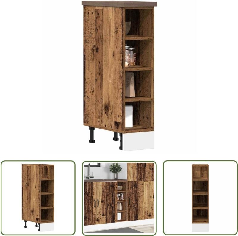 The Living Store - vidaXL Unterschrank Altholz-Optik 20x44,5x81,5 cm Holzwerkstoff