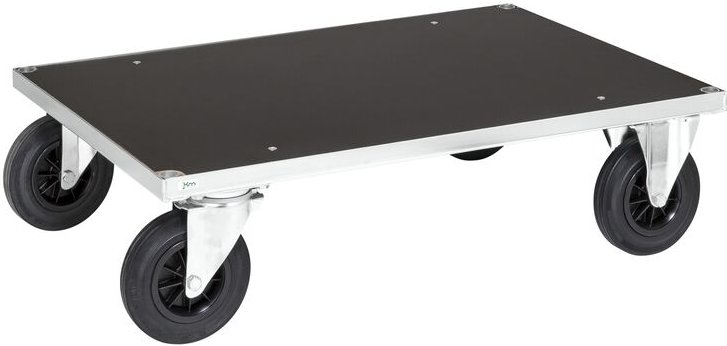 Kongamek Plattformwagen, verzinkt mit Ladefläche aus MDF 1000x700x260mm Gummibereifung ohne Bremse