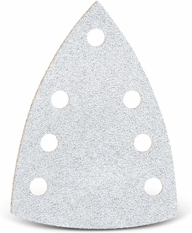 White Klett-Schleifblätter, 150 x 100 mm, 7-Loch, f. Deltaschleifer, Normalkorund (50 Stk.) K100 - Menzer