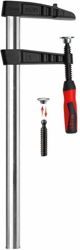 Thumbnail - Schraubzwinge Temperguss mit 2-Komponenten-Heft 500x120mm / 35x11mm - Bessey