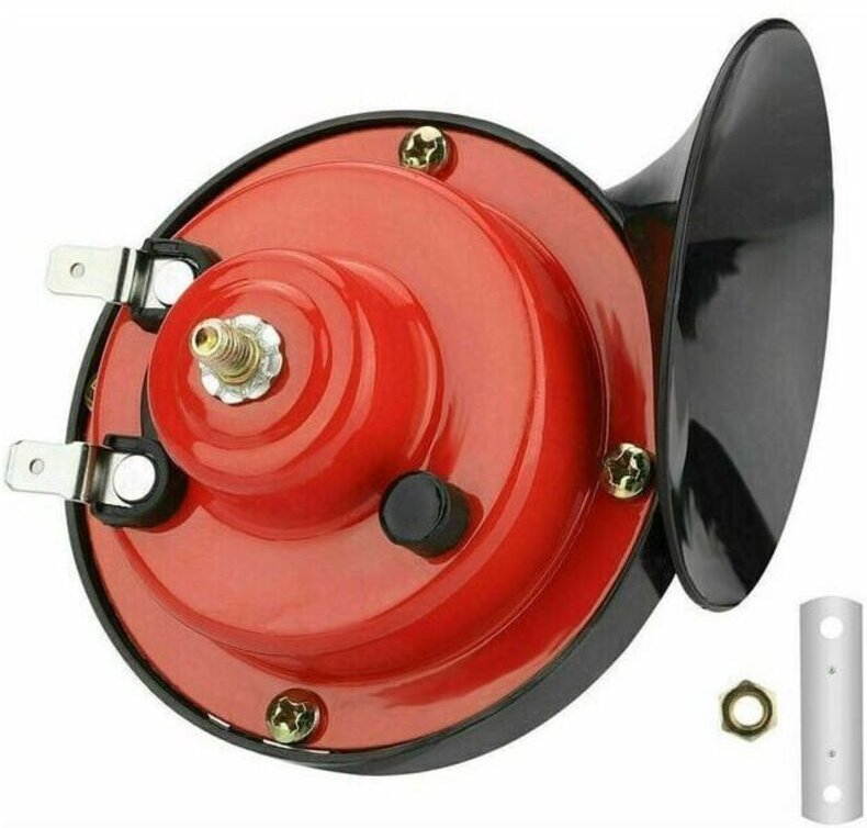 Zughupe, 12 V, 300 dB, wasserdicht, für Motorrad, LKW, Zug, Boot, Auto, SUV, Boot – Rot
