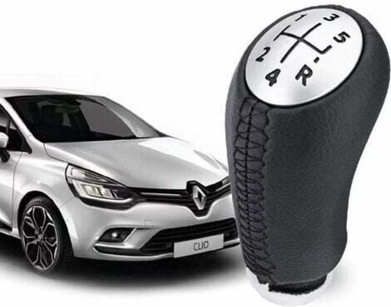 Lablanc - Clio 3 Schaltknauf – leder – 5-Gang-Schalthebel für Laguna / Megane 2 / Clio 4 / Scenic / Kangoo