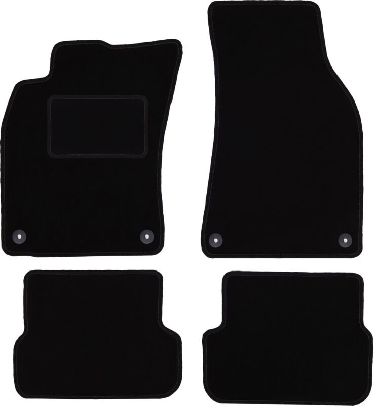 Schwarze Veloursmatten für: Audi A6 C6 FL Limousine, Kombi, Avant (2006-2011)