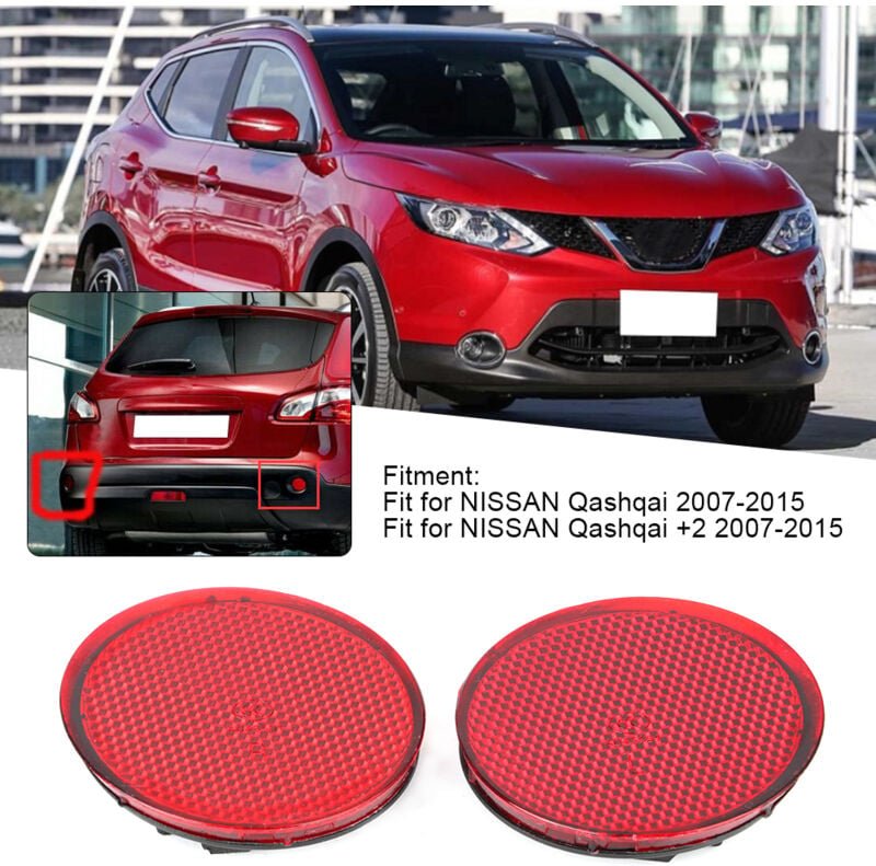 Ej.life - Reflektoren für die hintere Stoßstange, 2 Stück Heckstoßstangenreflektor, rote Linse Links & Rechts Heckstoßst...