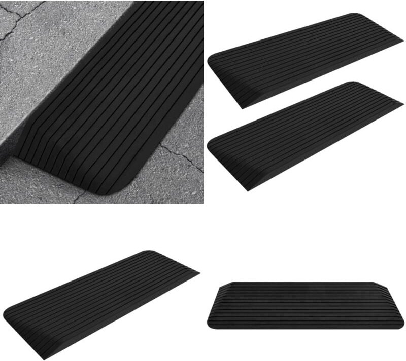 Vidaxl - Schwellenrampen 2 Stk. 110x41x5 cm Gummi - Schwellenrampe - Schwellenrampen - Home & Living