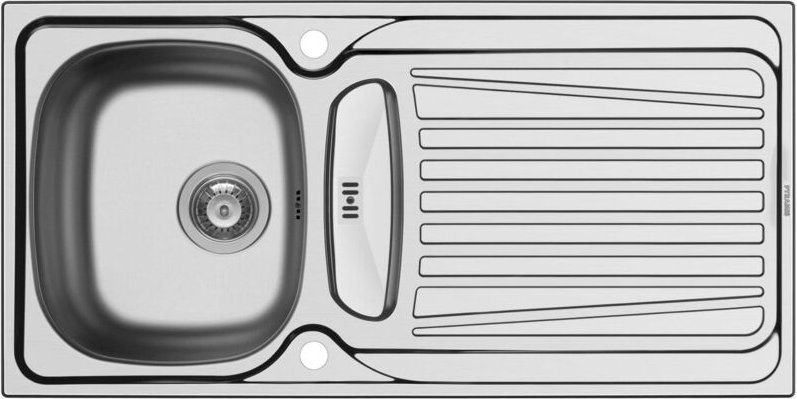 Thumbnail - Küchenspüle 100x50cm, Einbauspüle Sparta, 2x Hahnloch, Abtropffläche