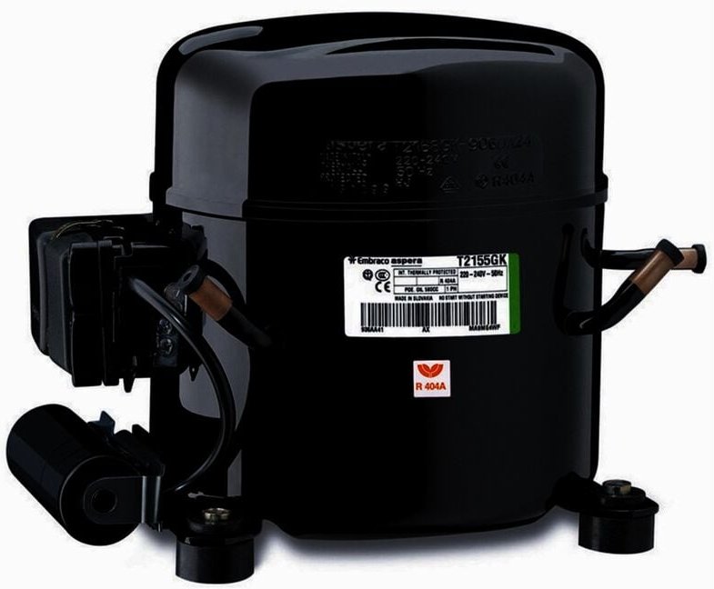 Reporshop - Embraco Kompressor T6222Gk / R404A R507A R452A Nt6224Gk 1 220v Hochtemperatur 20,40cm3