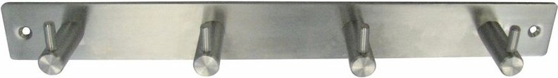 Hakenleiste, mit 4 Haken, Edelstahl, 320mm, 1 stk - HSI
