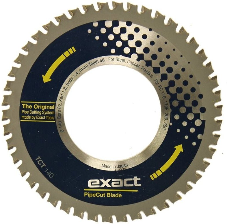 TCT-Hartmetallsäge zum Schneiden von Stahl Exact 140 mm / 46t