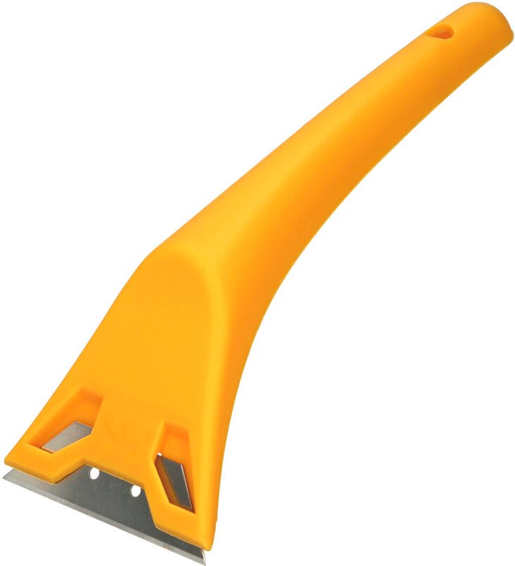 Glasschaberklinge aus gelbem Kunststoff, 60 mm. Glaskeramikschaber, Glasschaber, Glaskeramikschaber,