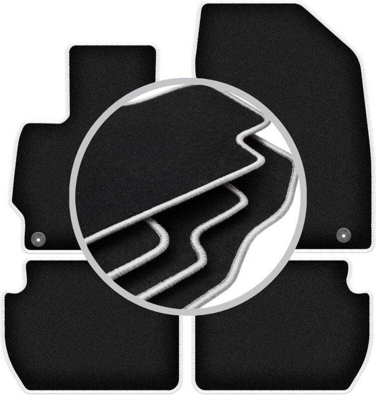 CARLUX-SILVER Autofußmatten für: Mitsubishi Outlander II Crossover (2006-2013)