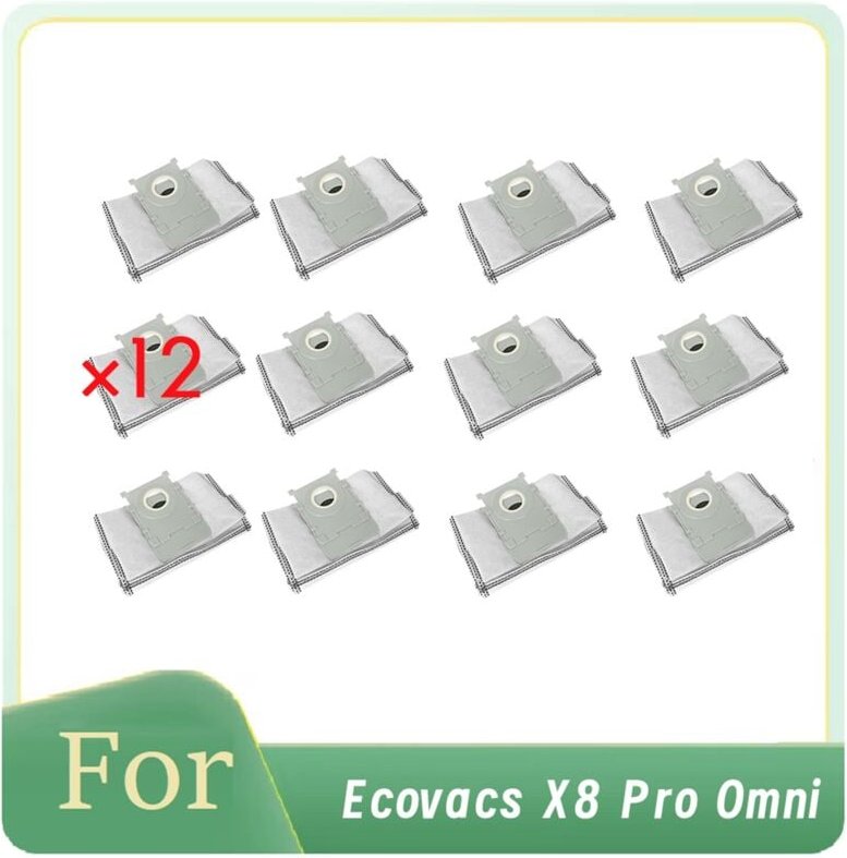 Thumbnail - 12 Stück Staubbeutel für X8 Pro Omni Sweeper Zubehör Verbesserte Reinigungseffizienz