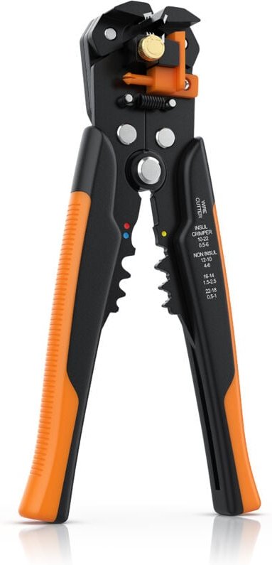 Brandson - Abisolierzange selbsteinstellend - 10-24 awg - Kabelschneider zum Abisolieren für Kabeldurchmesser von 0.2 - ...
