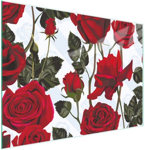 Glasschneidebrett 30x22 Rosen