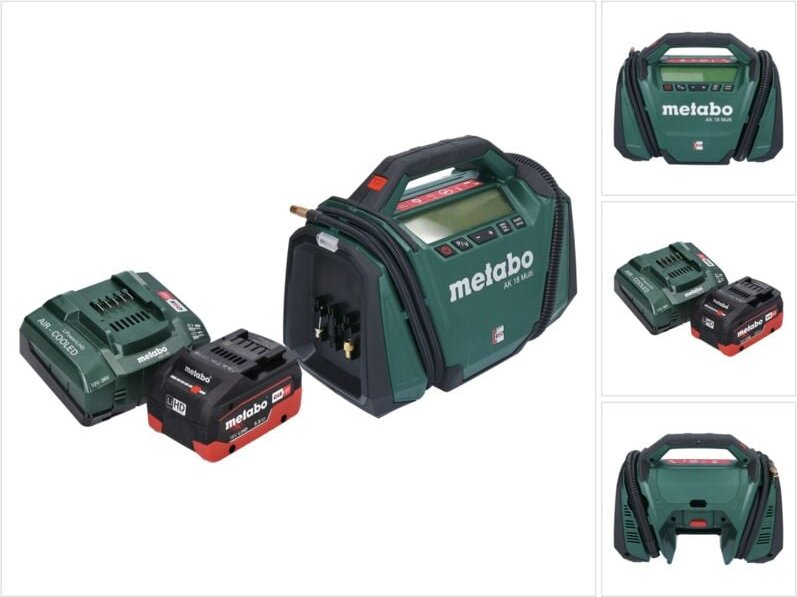 Thumbnail - Metabo AK 18 Multi Akku Kompressor 18 V 11 bar + 1x Akku 5,5 Ah + Ladegerät