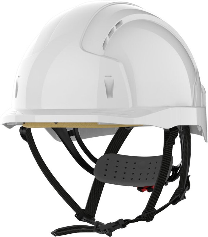 EVOLite-MONTEUR belüfteter Schienenhelm mit Mikrovisier, Weiß