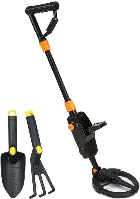 Metal detector, cercatore d'oro sotterraneo, cacciatore di tesori, strumento per la ricerca del tesoro con paletta per s...