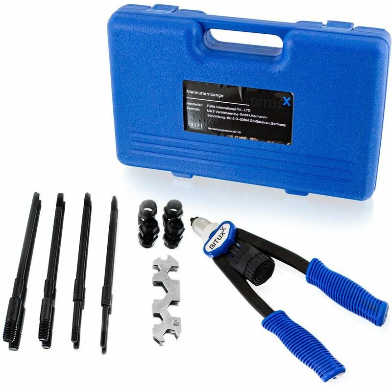 Nietmutternzange Gewinde Nietzange Zange Nietenzange Gewindenieten M5 M6 M8 M10 M12 - Bituxx