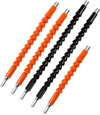 Linghhang - 5-teilige flexible Bohrerverlängerungen, 300 250 200 mm, 1/4-Zoll-Sechskantschaftanschluss, Schraubendrehers...