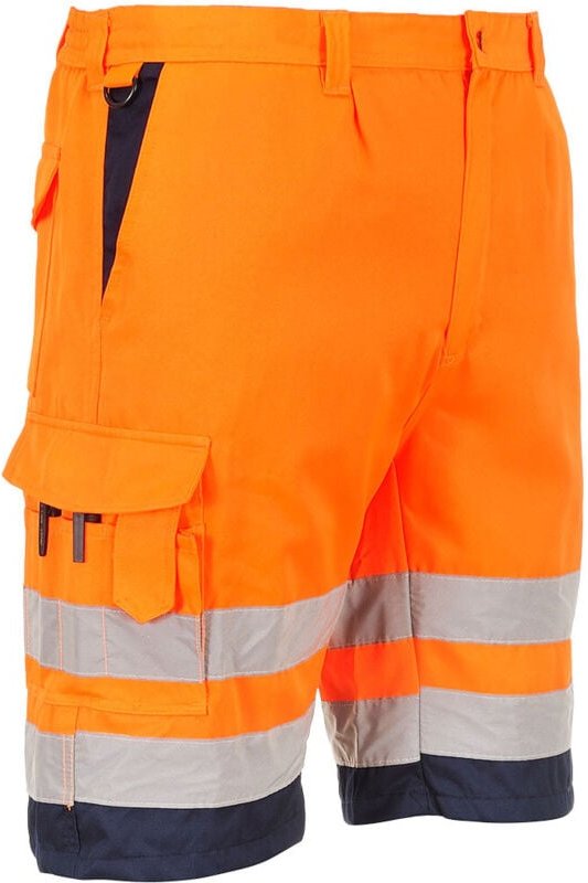 Bermuda HiVis Poly-Cotton Orange/Marine S - DE(38-40) - UK(30-32)