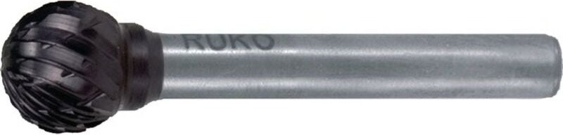 Hartmetall-Frässtift kud ø 12 mm Kopflänge 11 mm Schaft-Ø 6 mm TiCN Verzahnung kvz 4 - 116044TC - Ruko