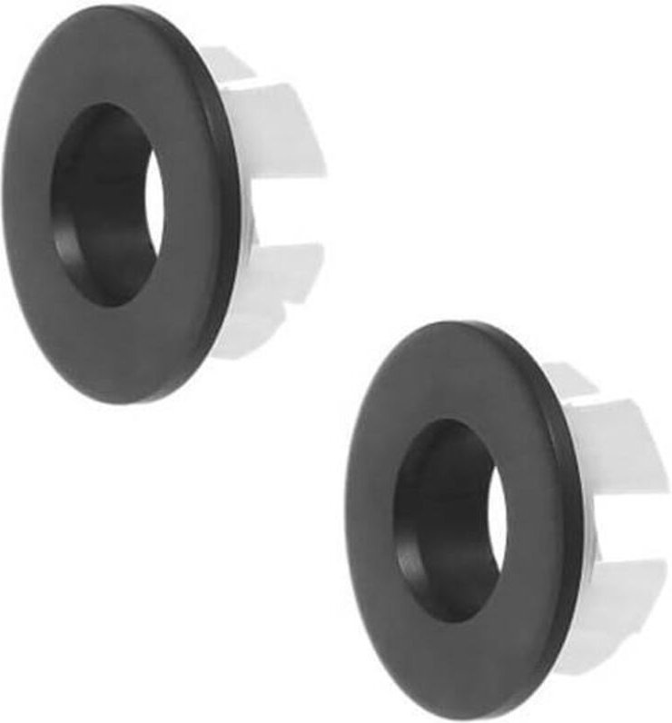 Überlaufringe für Küchen- und Badezimmerspülen, 30 mm, 2er-Pack (schwarz)