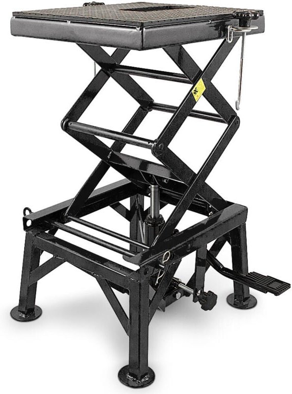 Bituxx Motorradhebebühne hydraulischer Motorradheber Hubständer Motorradbühne Hebebühne Quad Schwarz 135Kg