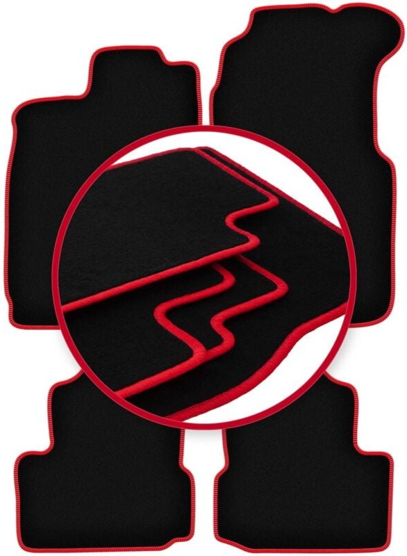 CARLUX-RED Autofußmatten für: Saab 900 II Cabrio (1994-1995)