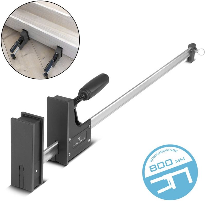 STAHLWERK Korpuszwinge 95x800 mm 32" Schraubzwinge 650kg Spannkraft Zwinge