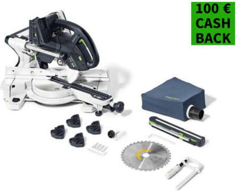 Festool - Akku Kappsäge Zugsäge kapex ksc 60 EB-Basic 18V Schraubzwinge 577775