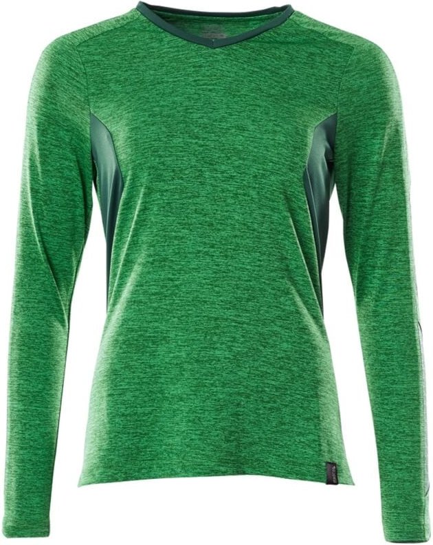 Accelerate T-Shirt, Damenpassform mit feuchtigkeitstransportierendem coolmax® pro, langarm, V-Ausschnitt Gr. xs grasgrün...