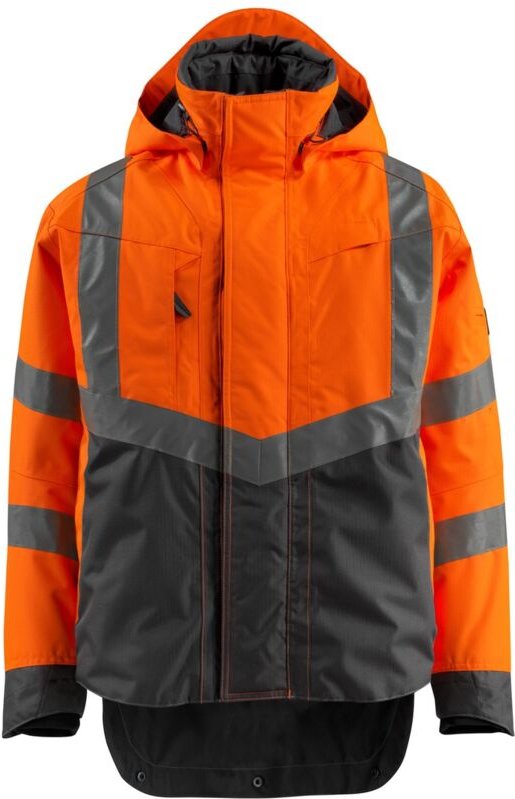 Safe supreme Warnschutz Hard Shell Jacke Harlow 15501-231 Gr. s hi-vis orange/dunkelanthrazit - Mascot