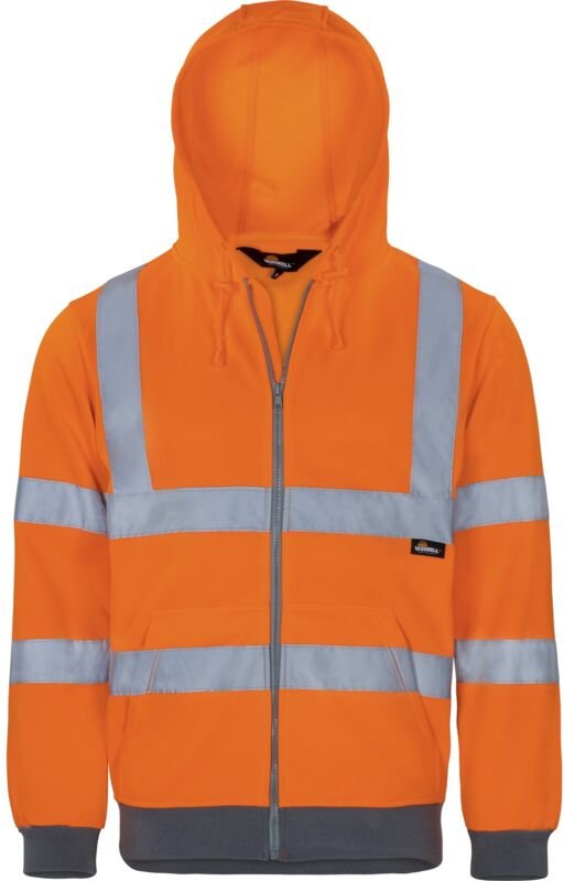 Triuso Vizwell Warnschutz-Sweatjacke VWFC14 Gr. 3XL leuchtorange/marine
